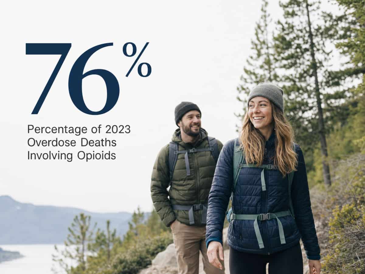 Infographic showing Percentage of 2023 Overdose Deaths Involving Opioids