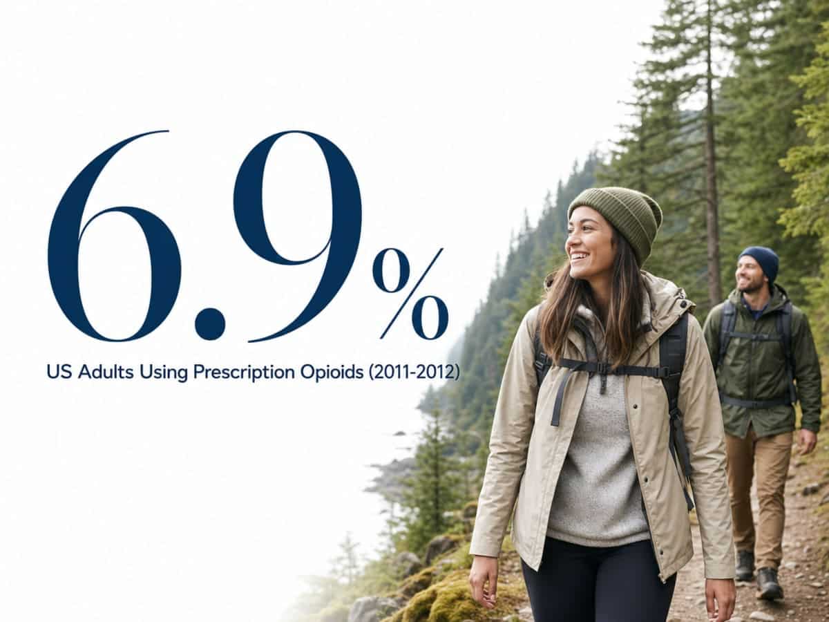Infographic showing US Adults Using Prescription Opioids (2011-2012)