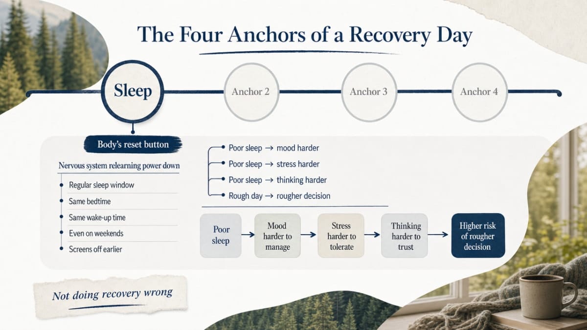 Visualize the four daily anchors described in the section as a clear framework readers can reference