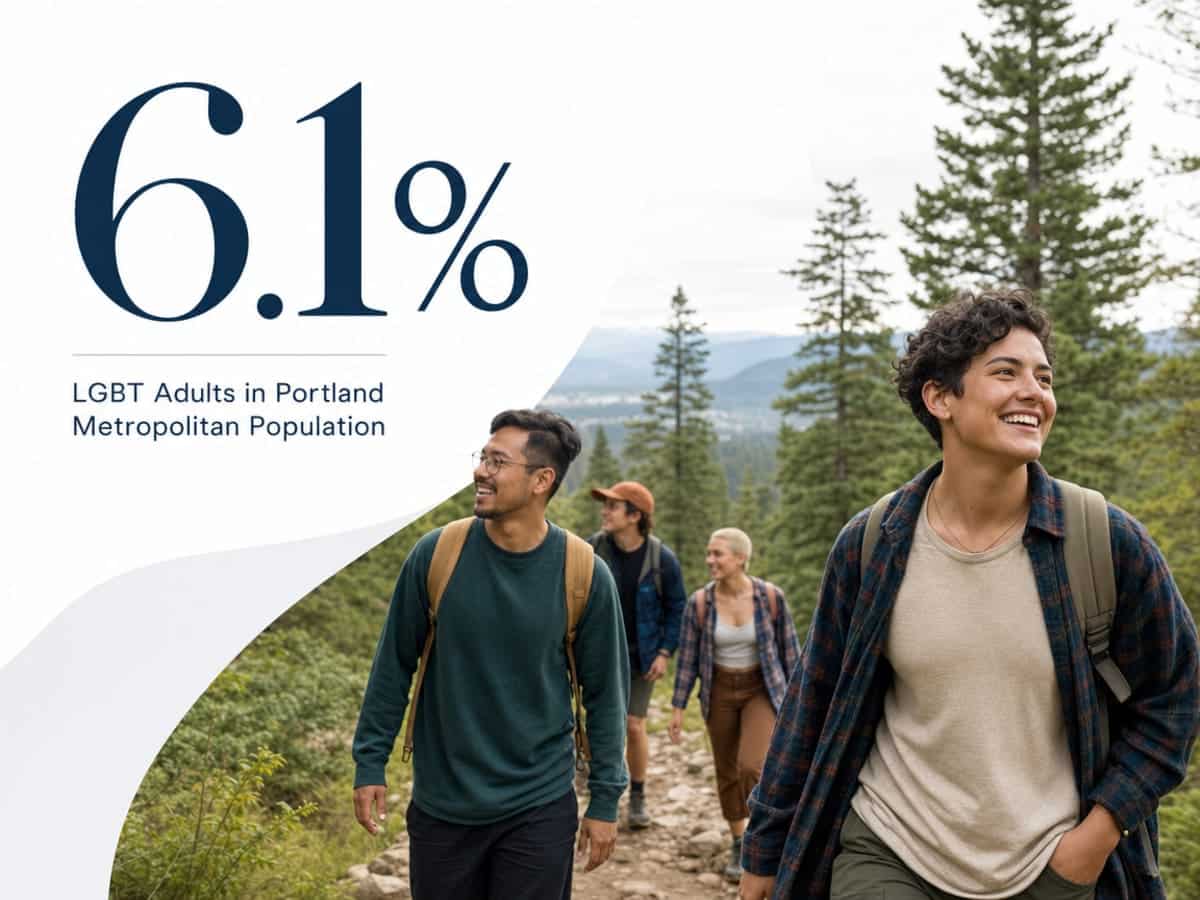 Infographic showing LGBT Adults in Portland Metropolitan Population