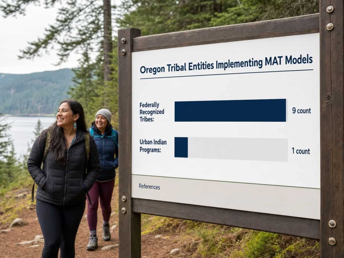 Chart showing Oregon Tribal Entities Implementing MAT Models