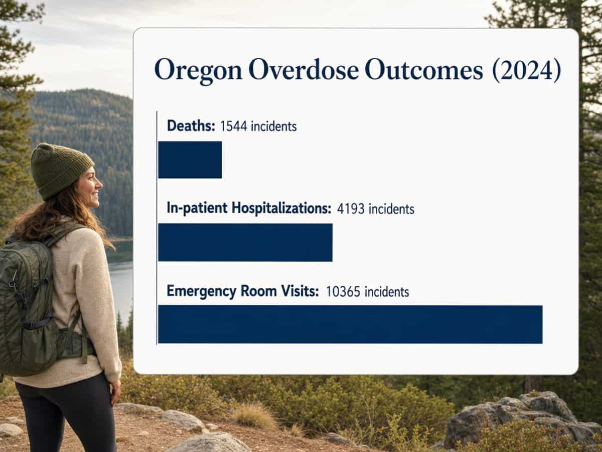 Chart showing Oregon Overdose Outcomes (2024)