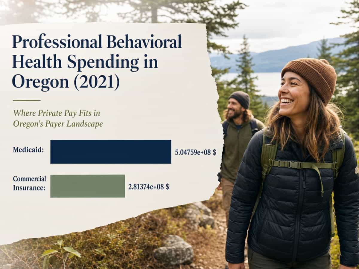 Chart showing Professional Behavioral Health Spending in Oregon (2021)