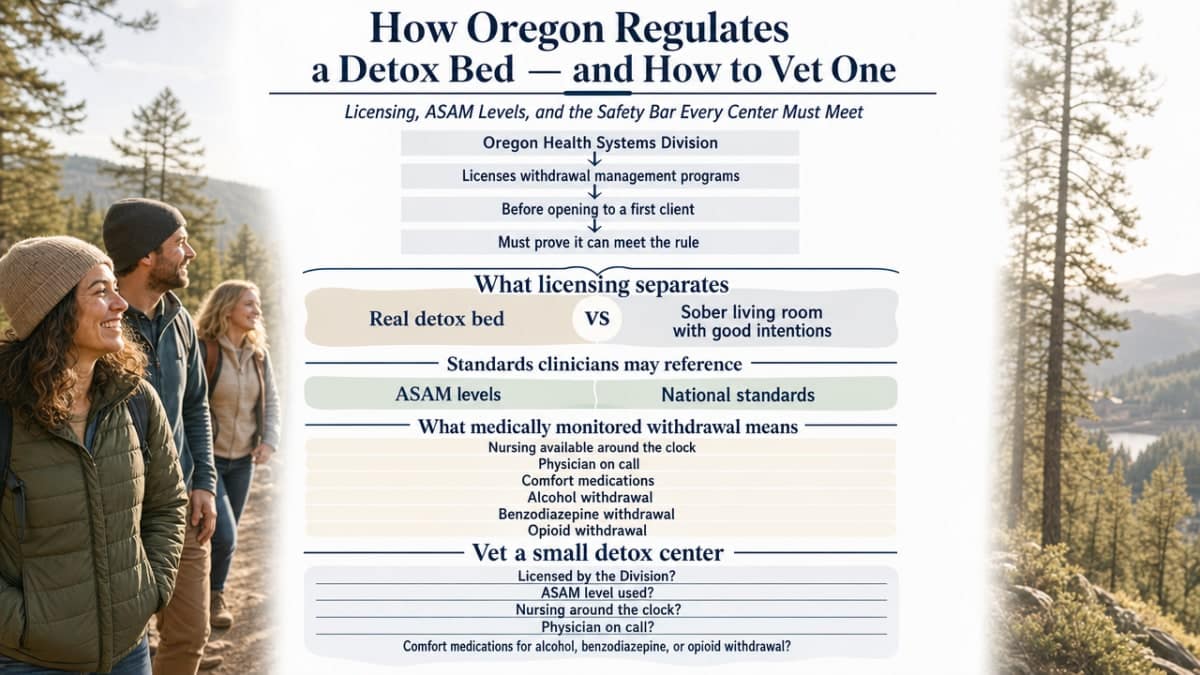Give readers a scannable vetting checklist that mirrors the section's five questions to ask a small detox center, reinforcing the actionable guidance in the prose