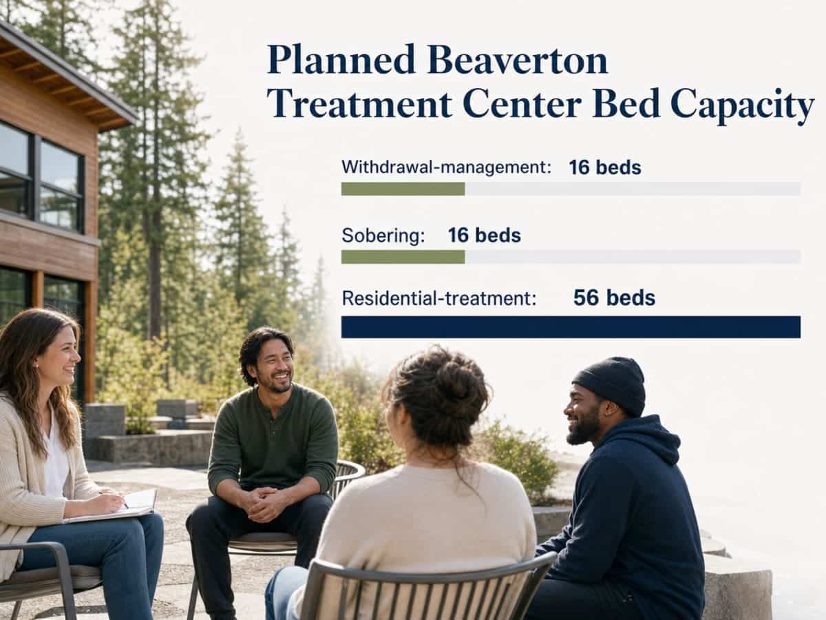 Chart showing Planned Beaverton Treatment Center Bed Capacity